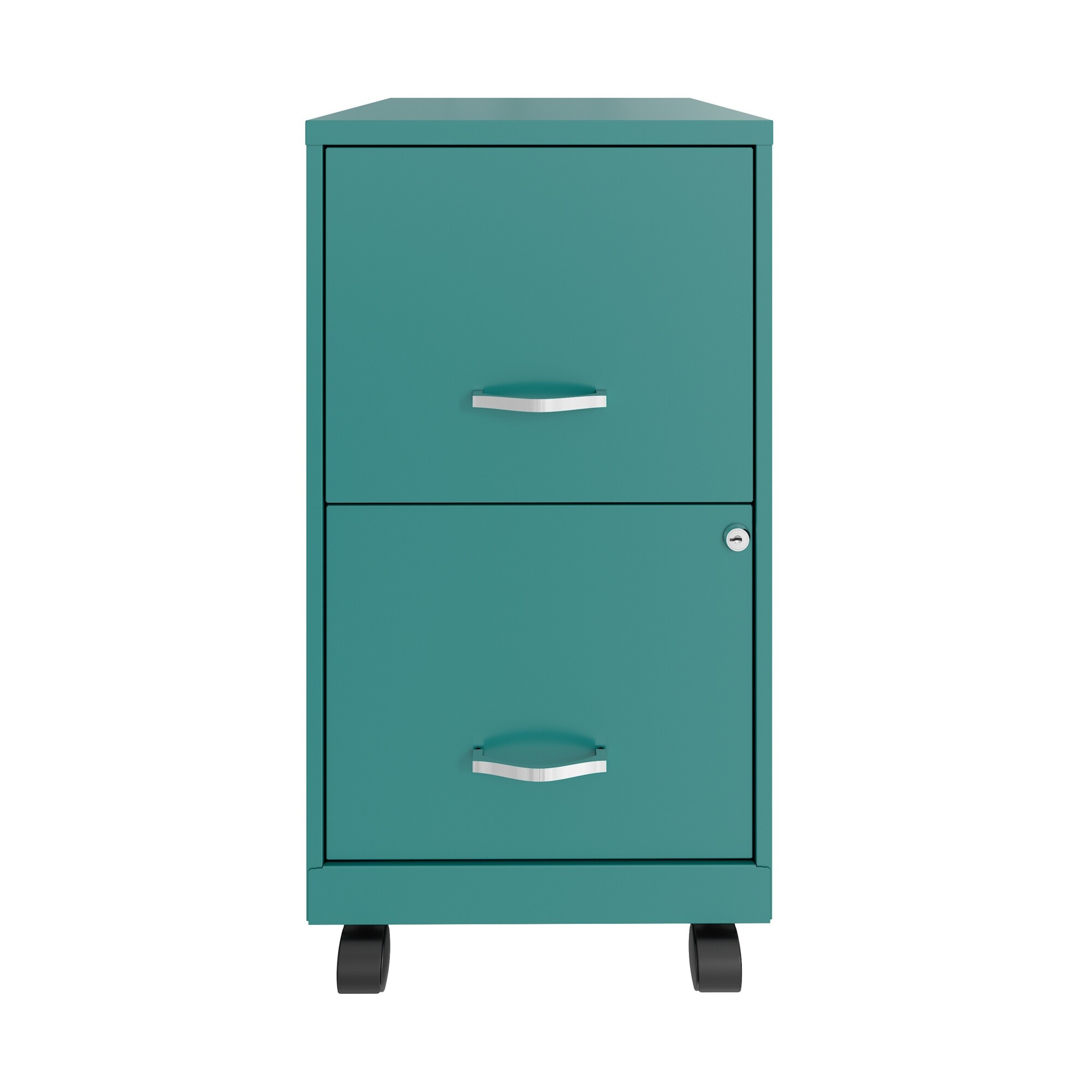 Hirsh Industries, 2 Drawer Mobile Letter Width File Cabinet, Width 14.25 in, Depth 18 in, Height 26.7 in, Model# 24408